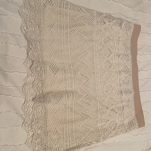 White Lace Mini Skirt